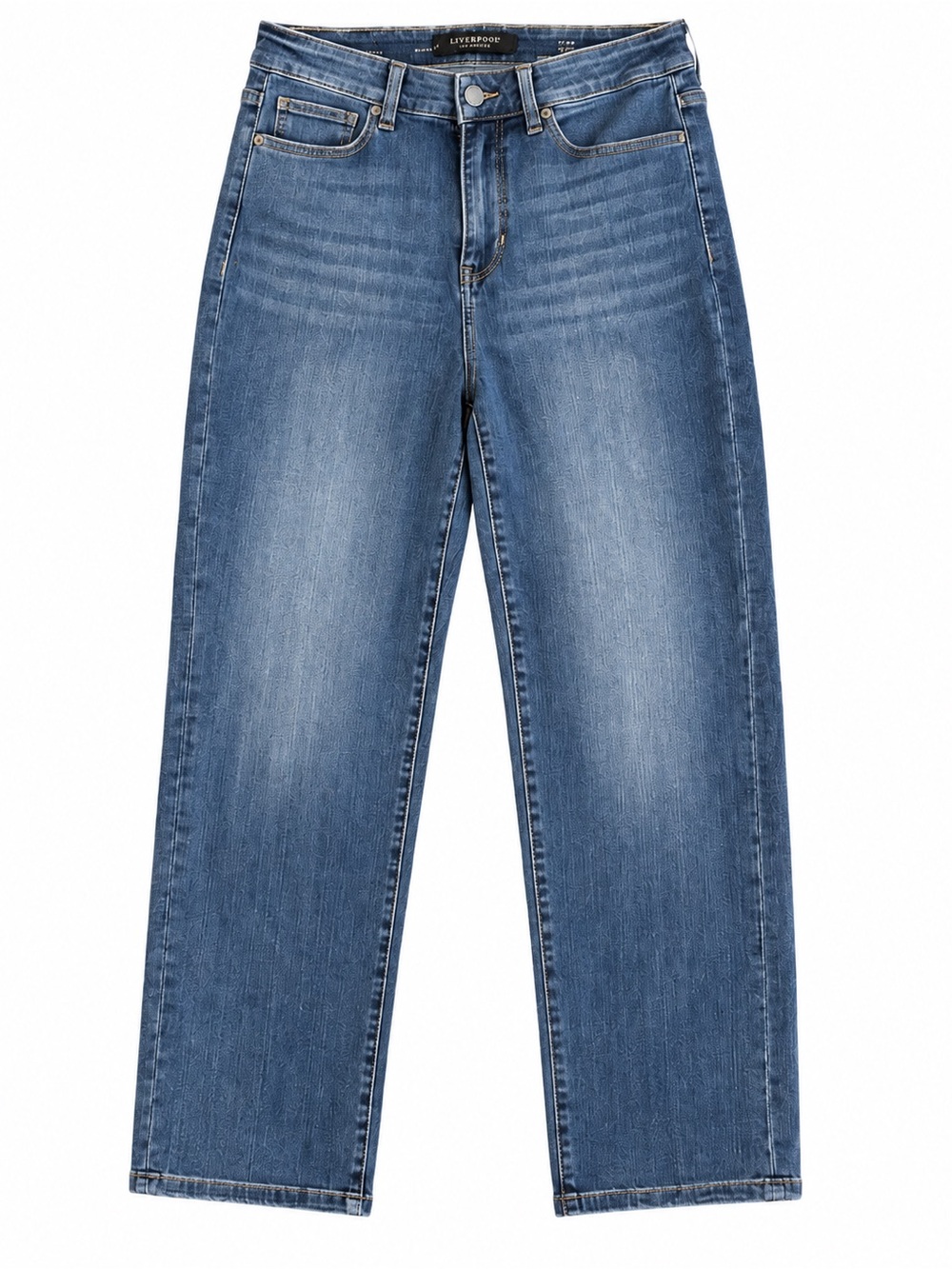 Liverpool Los Angeles High Rise Straight Jeans Petite 8/29 Medium Wash Stretch D